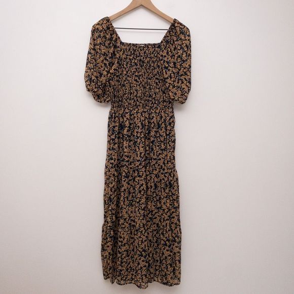 Baltic Born Blue and Yellow Puff Sleeve Sundress - Picture 2 of 8